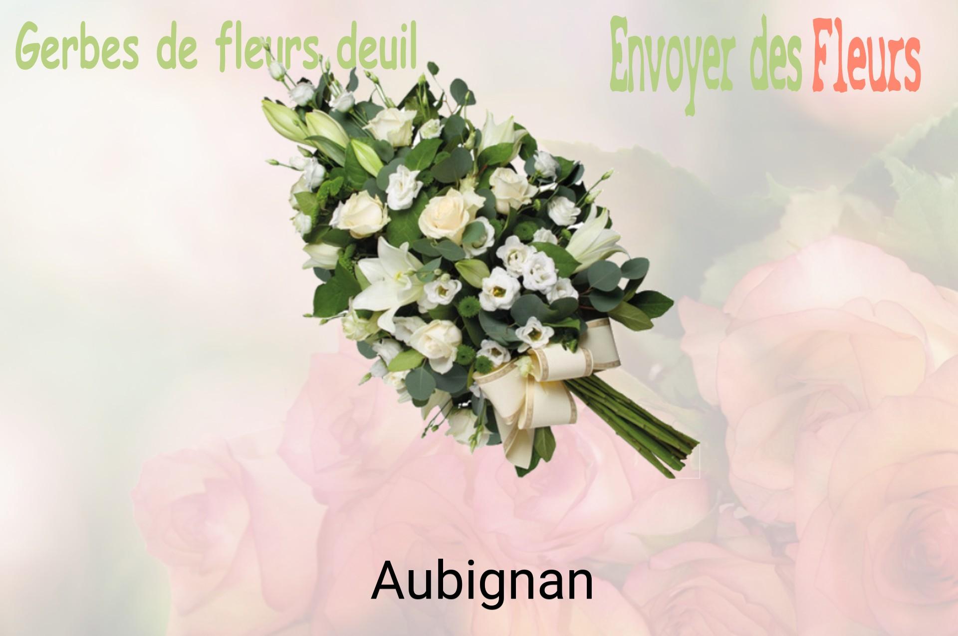 Gerbe de fleurs de deuil livrée à Aubignan